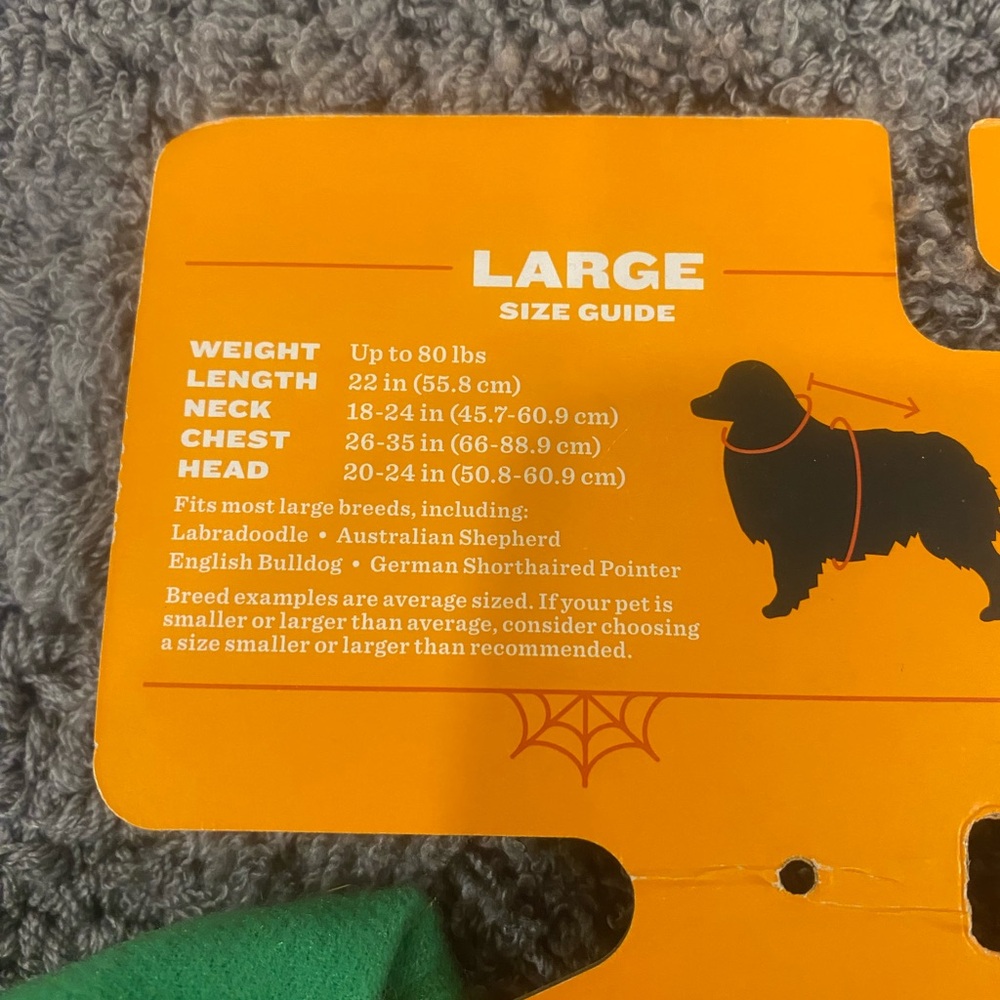 Pumpkin Jack O'Lantern Dog Costume - Orange - Picture 6 of 7